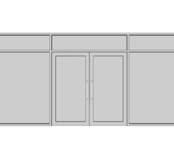 现代玻璃窗户su模型