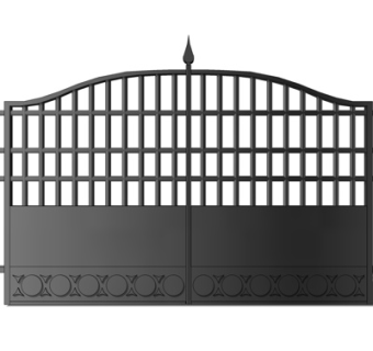 现代铁艺庭院围栏su模型