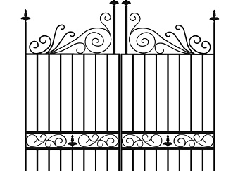 欧式铁艺庭院围栏su模型