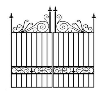 欧式铁艺庭院围栏su模型