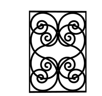 现代铁艺隔断su模型