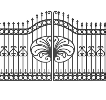 欧式铁艺庭院大门su模型