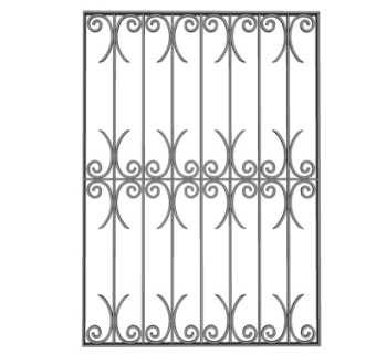 欧式铁艺庭院围栏su模型