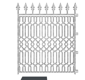 欧式铁艺庭院围栏su模型