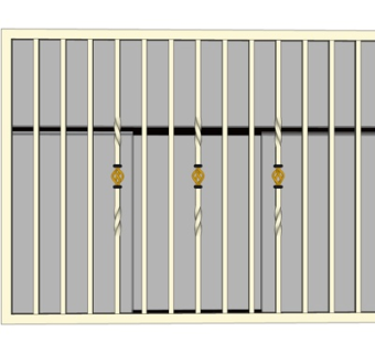 现代玻璃落地窗su模型