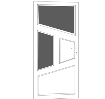 现代实木单开门su模型