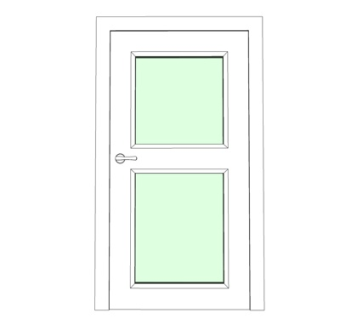 现代实木单开门su模型