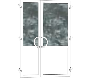 现代实木双开门su模型