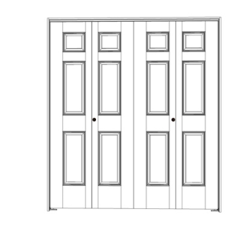 现代实木双开门su模型