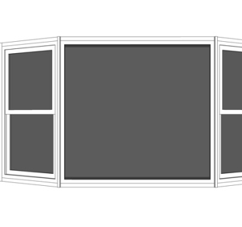 现代玻璃落地窗su模型