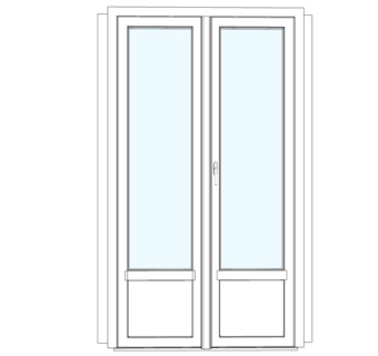 现代实木双开门su模型