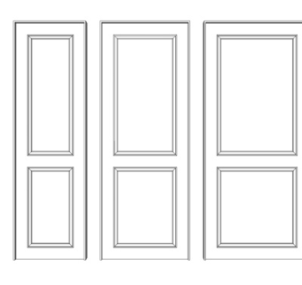 现代实木单开门su模型