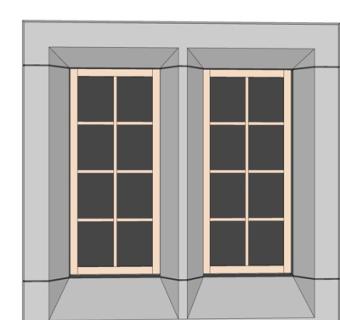 现代玻璃落地窗su模型