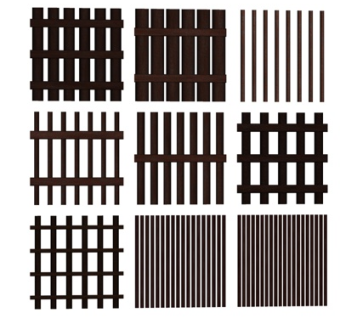 现代实木护墙板su模型