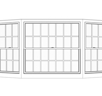 现代玻璃落地窗su模型