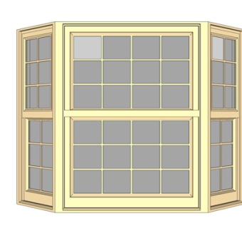 现代玻璃落地窗su模型