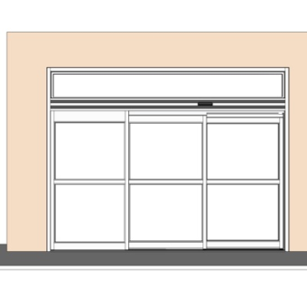 现代玻璃落地窗su模型