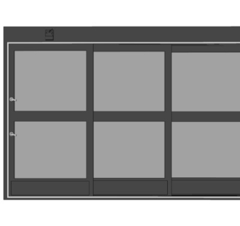 现代玻璃落地窗su模型