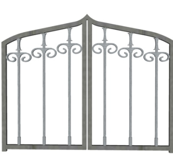 欧式铁艺庭院大门su模型