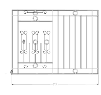 现代铁艺庭院围栏su模型