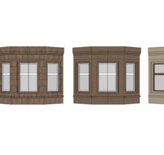 简欧飘窗组合su模型