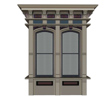 简欧飘窗组合su模型