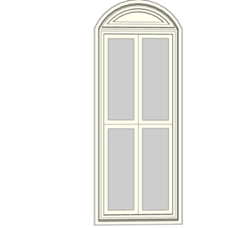 现代实木单开门su模型