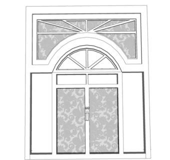 现代实木双开门su模型