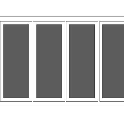 现代玻璃窗户su模型