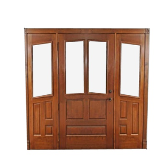 美式实木单开门su模型