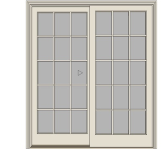 现代玻璃推拉窗su模型