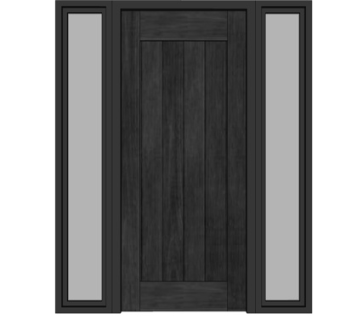 现代实木隔断门su模型