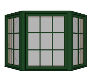 现代玻璃飘窗su模型