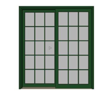现代玻璃落地窗su模型