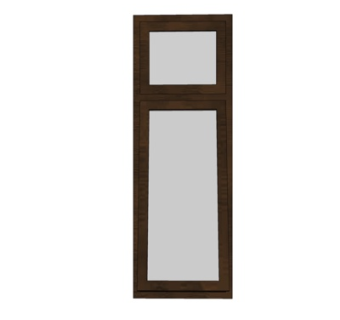 现代实木落地窗su模型