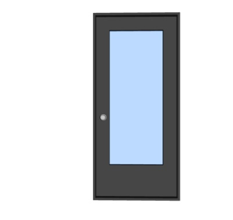 现代实木单开门su模型