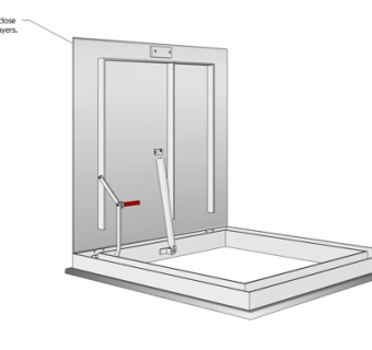 现代地下室液压门su模型