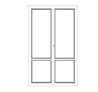 现代实木双开门su模型