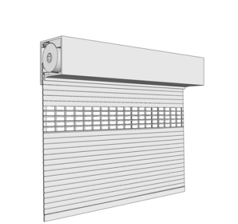 现代铁艺卷闸门su模型