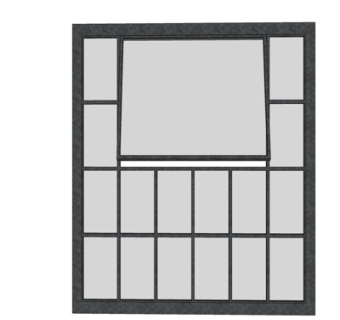 现代玻璃落地窗su模型