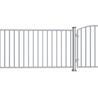 现代铁艺庭院围栏su模型