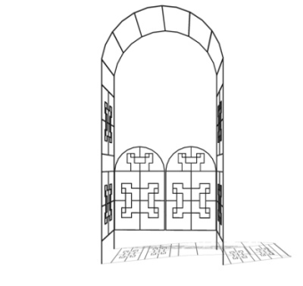 欧式铁艺护栏su模型