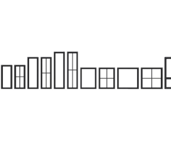 现代玻璃窗户组合su模型