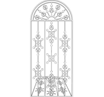 欧式铁艺护栏su模型