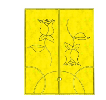 工业风印花双开门su模型