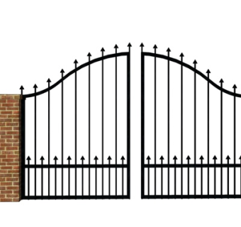 欧式铁艺庭院大门su模型