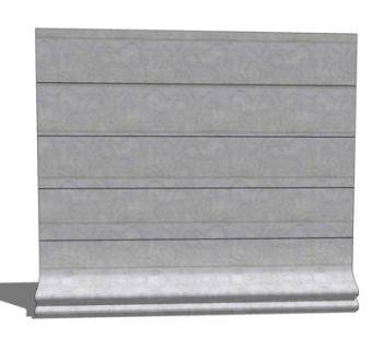 现代景观墙su模型