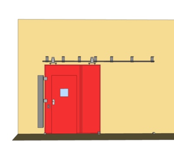 现代实木消费门su模型