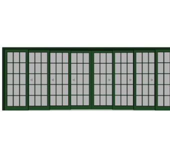 现代玻璃推拉门su模型