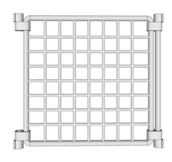 现代铁艺护栏su模型